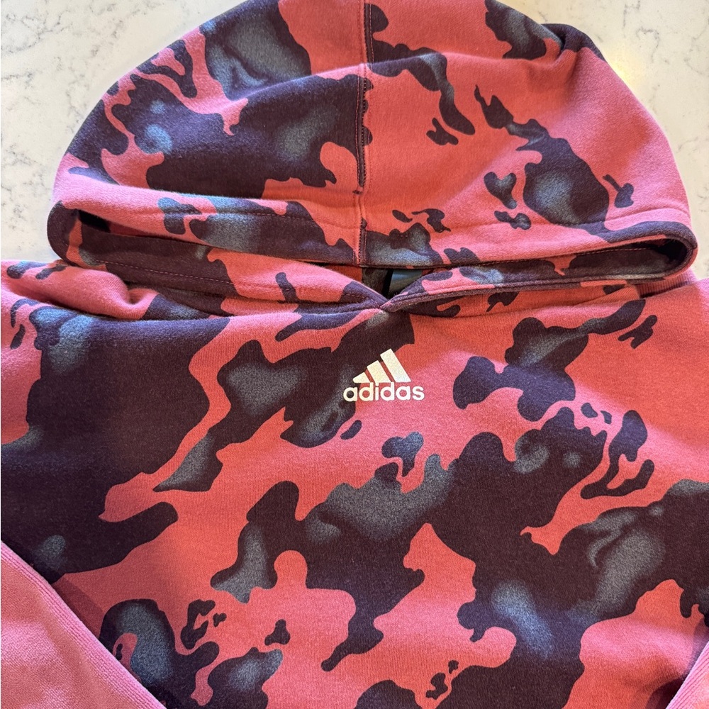 adidas Pink & Black Camo Hoodie